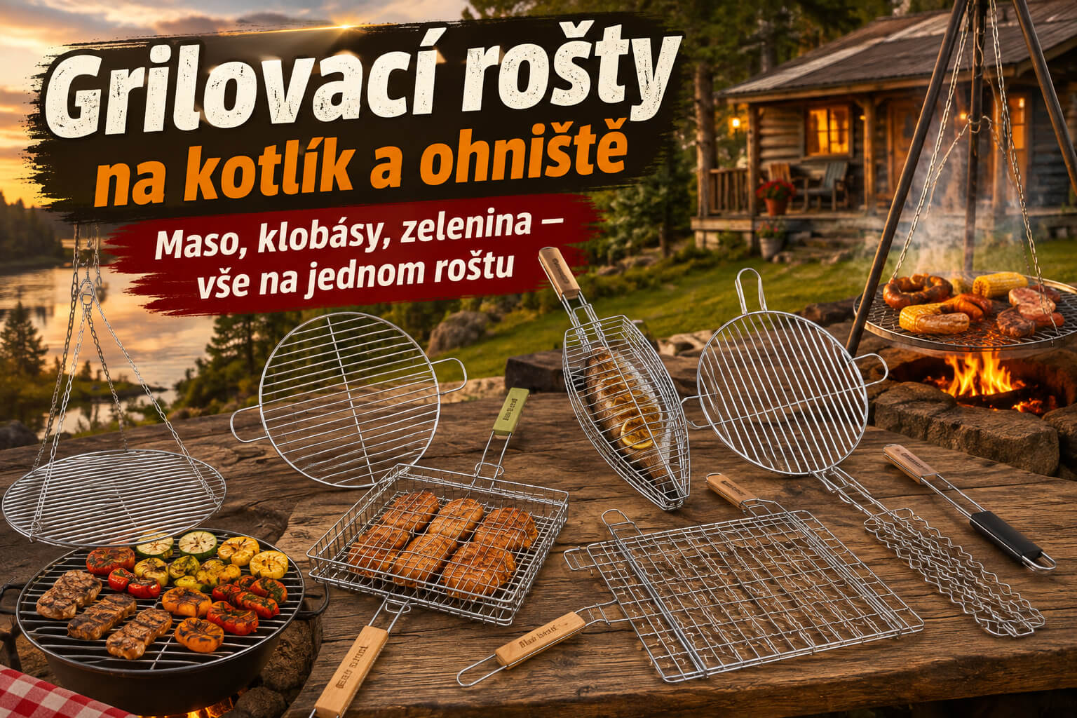 Grilovací rošty na kotlík a ohniště