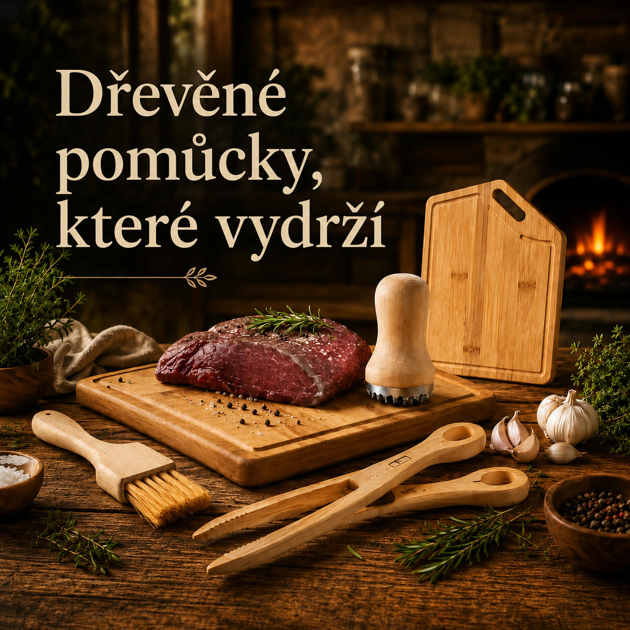 Dřevěné kuchyňské pomůcky, které vrátí vaření poctivou chuť