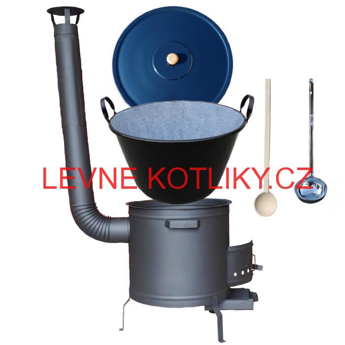 Smaltovaný kotel 100 L + žáruvzdorná kotlina 60 cm PLUS 600