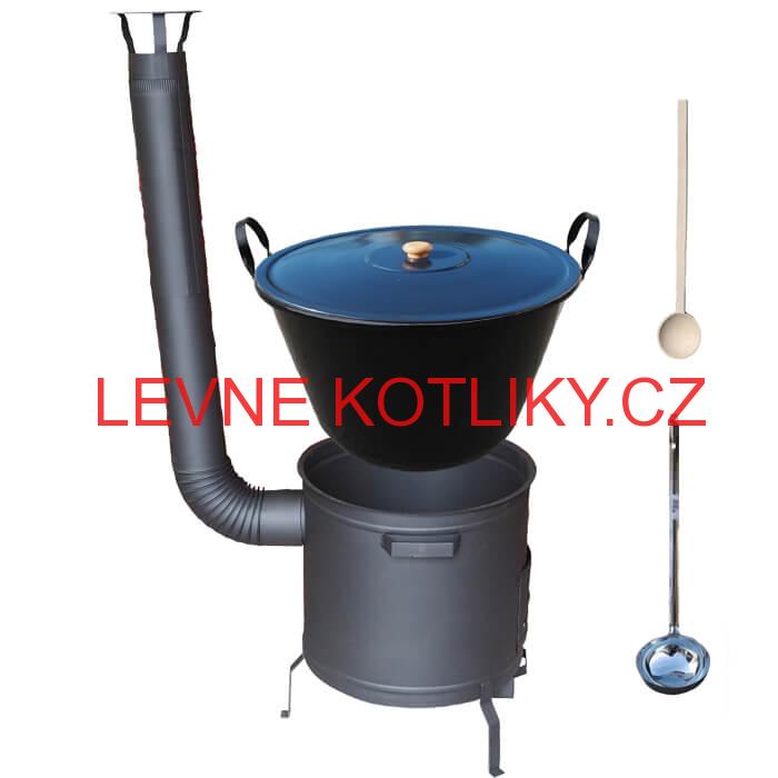 Smaltovaný kotel 100 L + žáruvzdorná kotlina 60 cm PLUS 600
