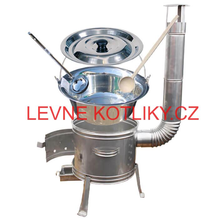 Nerezový kotlík 10 L + nerezová kotlina 31 cm TOPLUX
