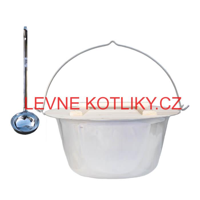 Nerezový kotlík 30 L (1,2 mm) + dřevěná poklička
