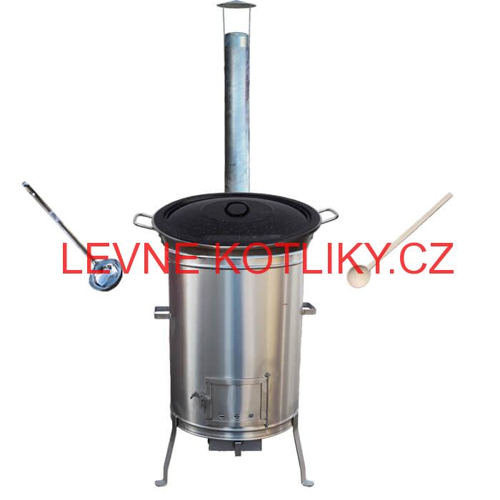 Nerezový kotel 45 L + nerezová kotlina 45 cm + hořák LUX