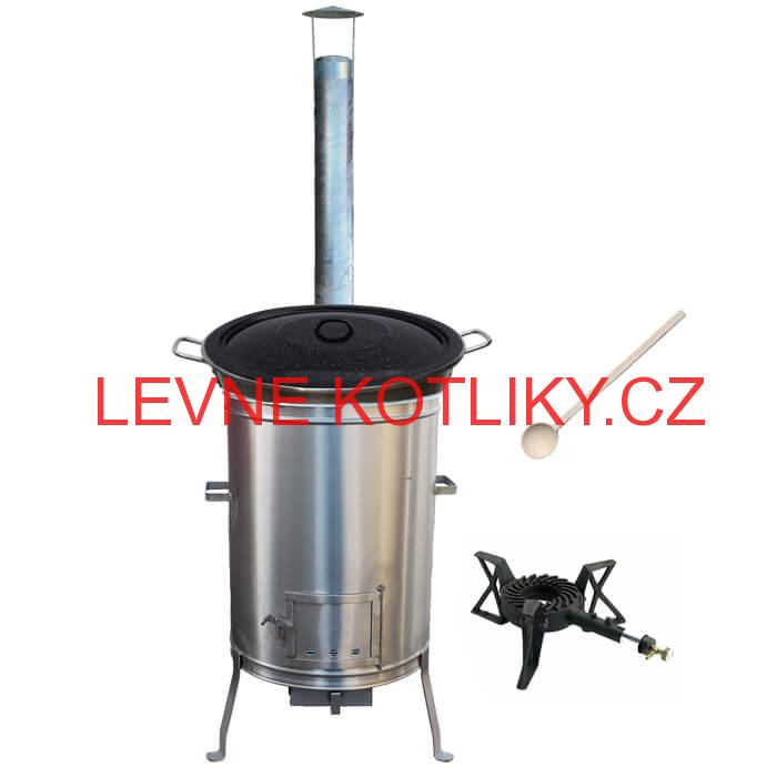 Nerezový kotel 45 L + nerezová kotlina 45 cm + hořák LUX