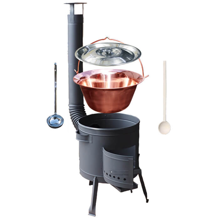 Měděný kotlík 20 L + žáruvzdorná kotlina 42 PLUS 600 