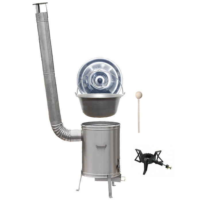 Nerezový kotlík 20 L (1,5 mm) + kotlina 42 cm + hořák LUX