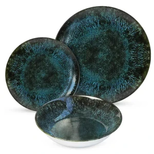 Souprava keramických talířů 18 ks BLACK