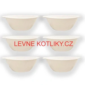 Sada 6 ks: Plastová miska na fajnový kotlíkový guláš a polévky – 750 ml