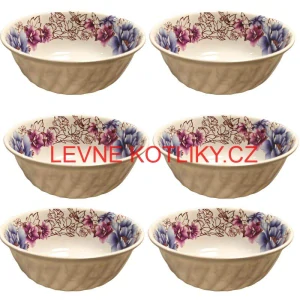 Plastová miska s květinovým vzorem (750 ml) – nyní v sadě 6 kusů!