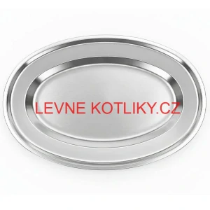 Nerezový oválný podnos (40,5cm) – Odolný servírovací tác na maso i koláče