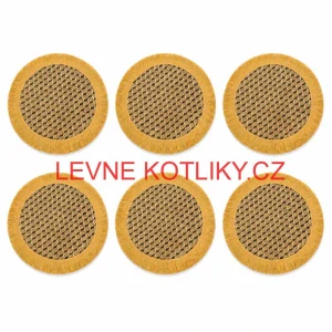 Přírodní podložky pod talíř se třásněmi 37 cm, 6 ks