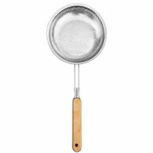 Hliníkové sítko 20 cm s dřevěnou rukojetí – délka 43 cm