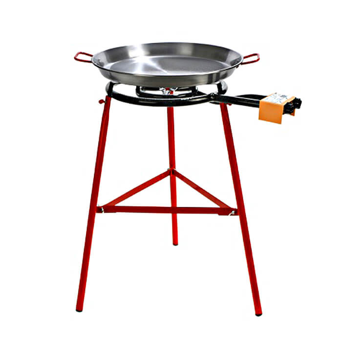 Paella pánev 50 cm s hořákem a stojanem