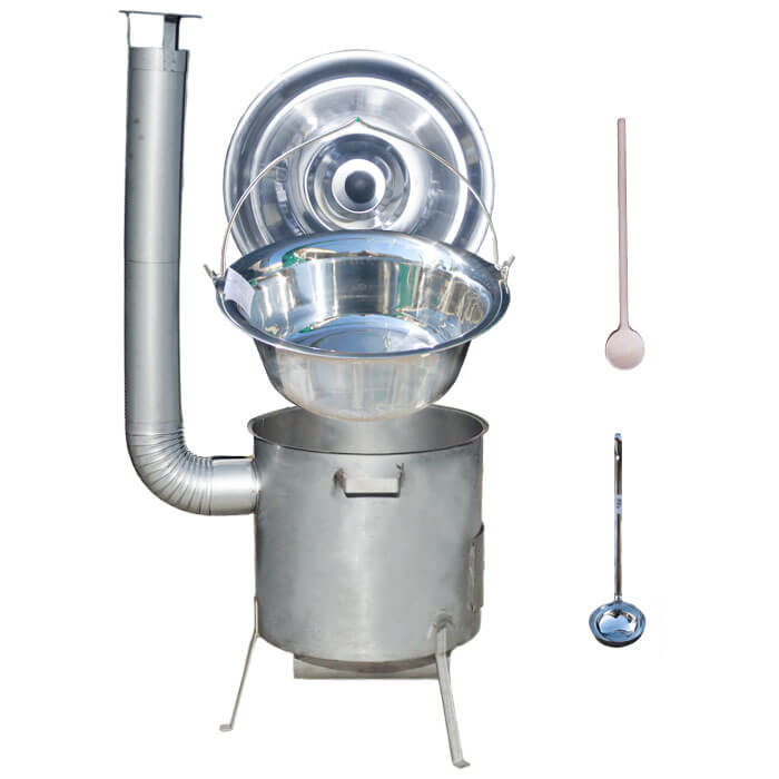Nerezový kotlík 20 L (1,2 mm) INOX, zesílená vysoká nerezová kotlina 42 cm KOMFORT