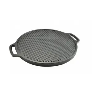 Kvalitní oboustranná litinová deska na grilování a opékání 44,5 cm