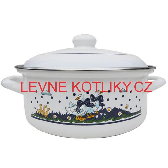 Smaltovaný kastrol s poklicí 16 cm