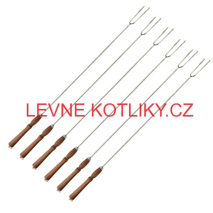 Vidličky na opékání 90 cm, 6 ks NEREZ