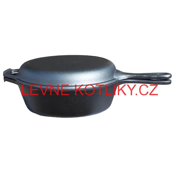 Litinová pánev s poklicí 26,5 cm