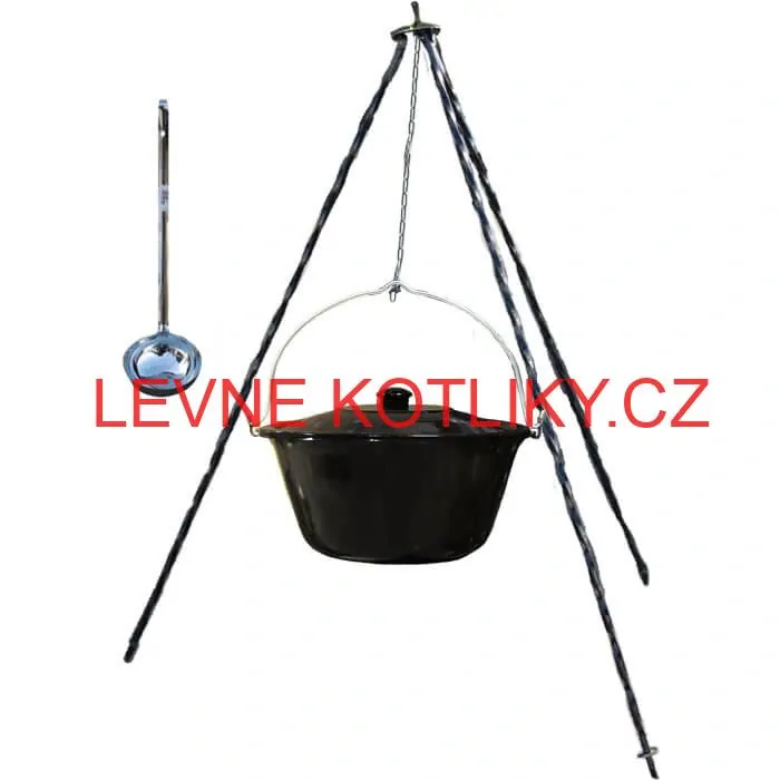 Smaltovaný kotlík 8 L + poklice + stojan CLASSIC