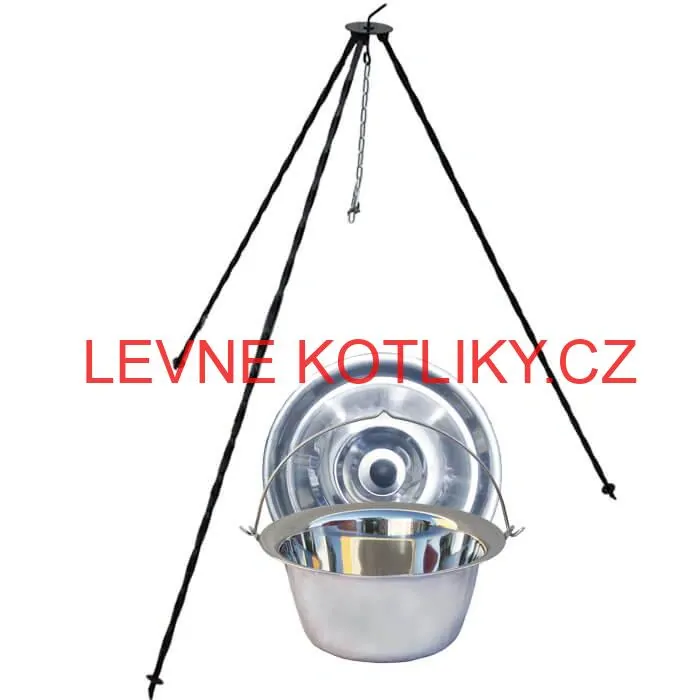 Nerezový kotlík 14 L INOX + poklice + stojan CLASSIC