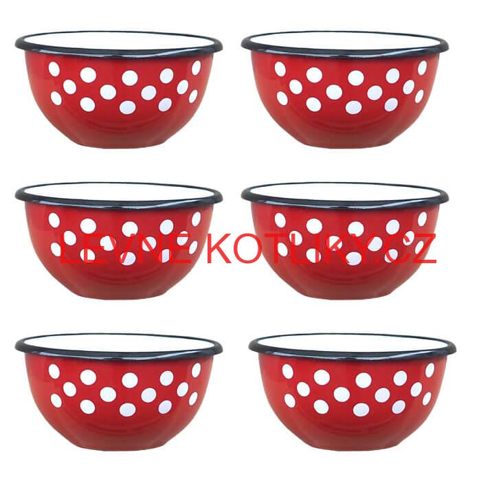 Souprava smaltovaných misek 18 cm 6 ks
