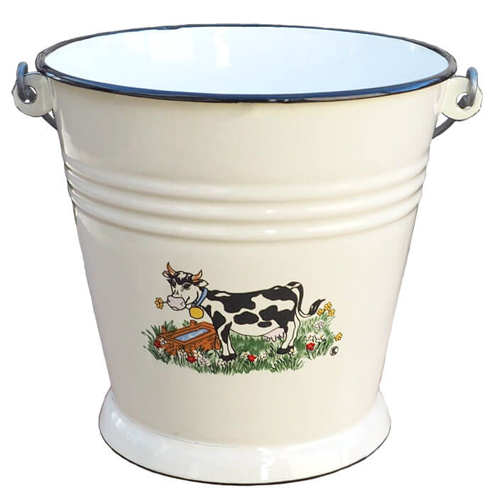 Smaltované vědro 5 L DECOR Kravička