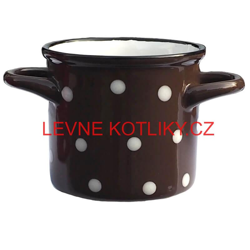 Keramický hrnek na polévku - hnědý DECOR