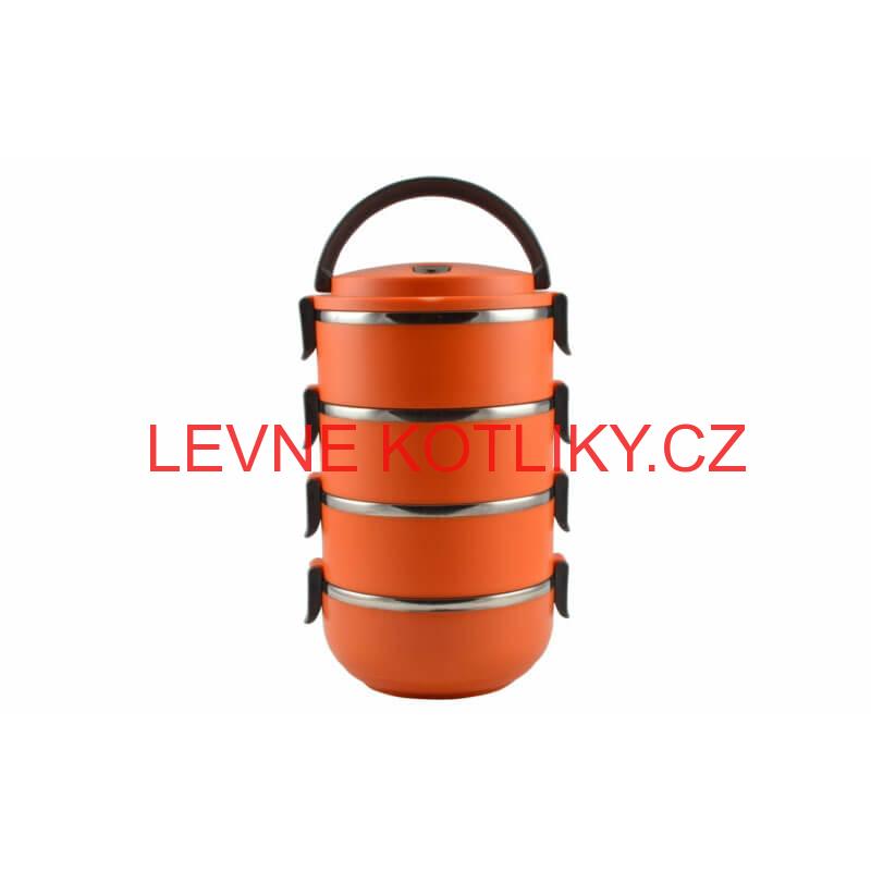 Jídlonosič - termo 4 dílný oranžový