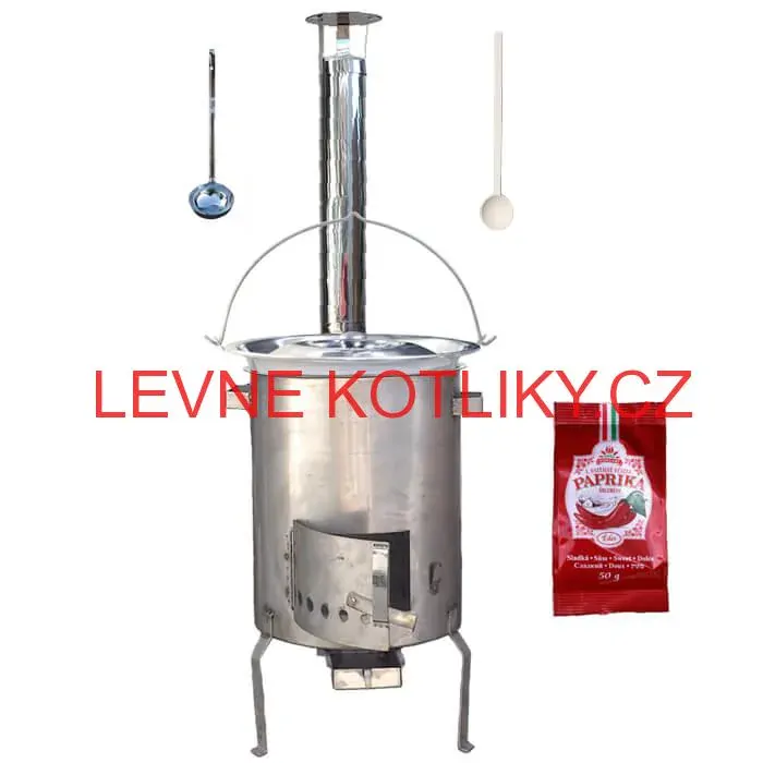 Nerezový kotlík 20 L (1,2 mm) INOX + nerezová kotlina (1,5 mm) 42 cm STRONG EXCLUSIVE