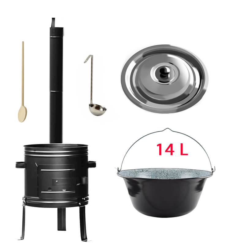 Smaltovaný kotlík 14 L + kovová kotlina 36 KOV
