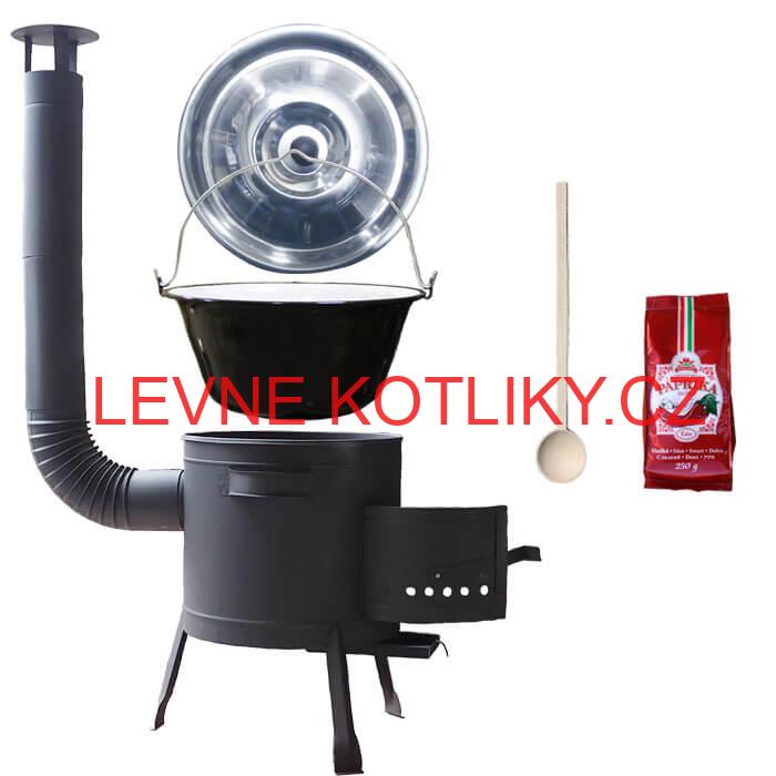 Smaltovaný kotlík 22 L (1,2 mm) + silnostěnná (1,5 mm) žáruvzdorná kotlina BALKY STRONG 42 PLUS 600