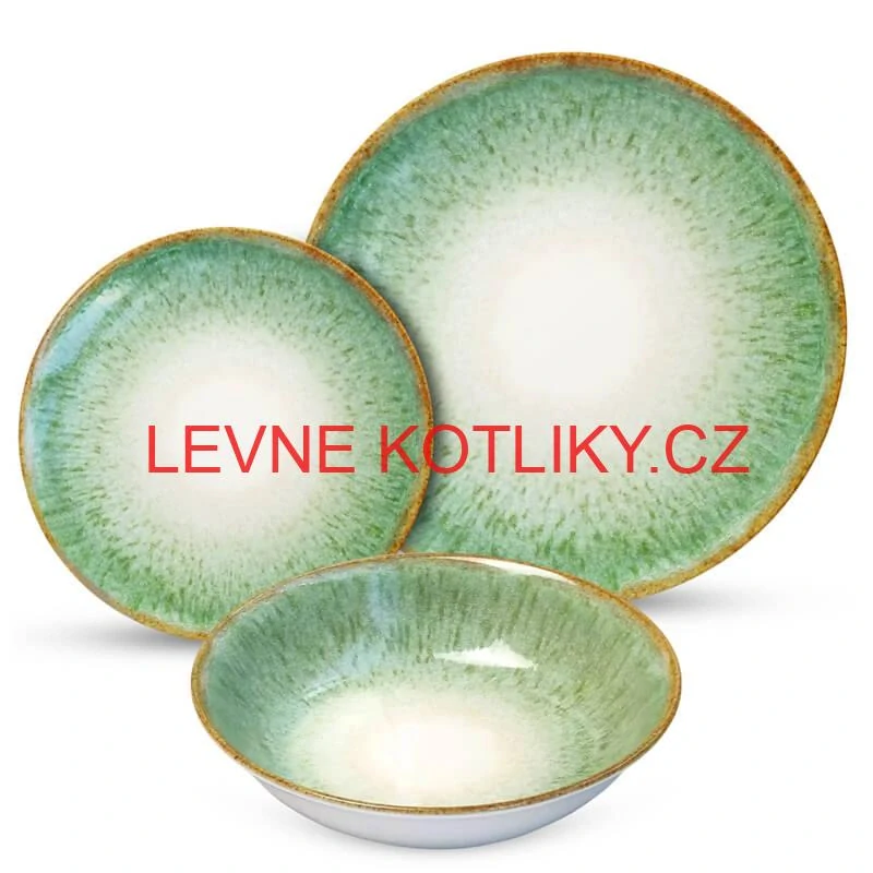 Souprava keramických talířů 18 ks GREEN