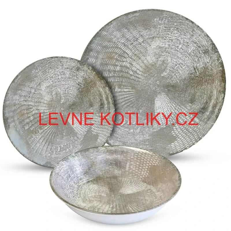 Souprava keramických talířů 18 ks GREY