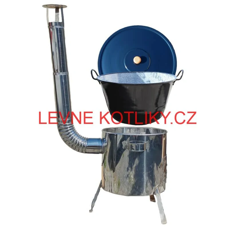 Smaltovaný kotel 60 L + nerezová kotlina 53 cm LUSTRO