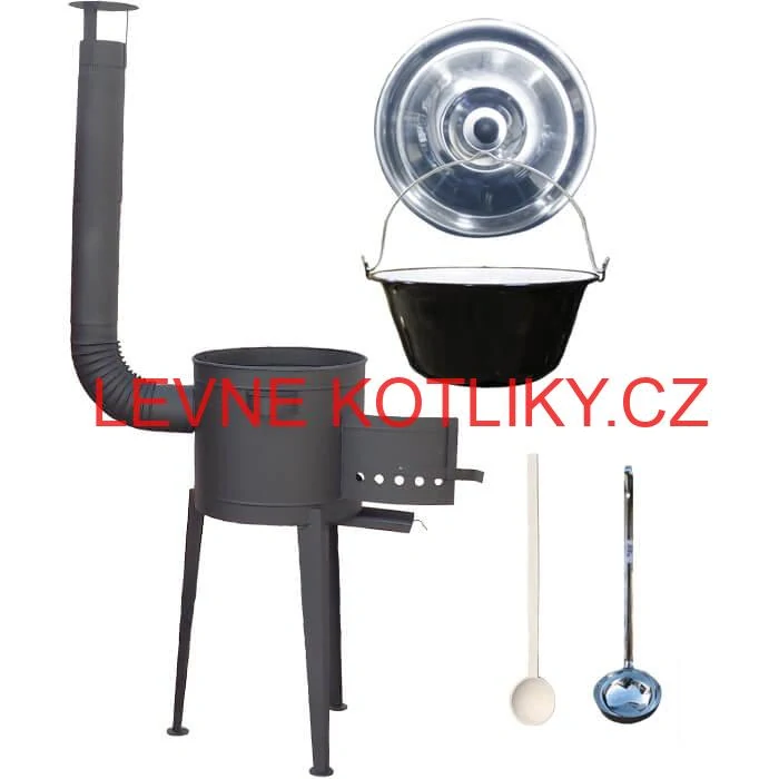 Smaltovaný kotlík 30 L (1,2 mm) + vysoká kotlina 47 cm (2 mm) HODO PLUS 600