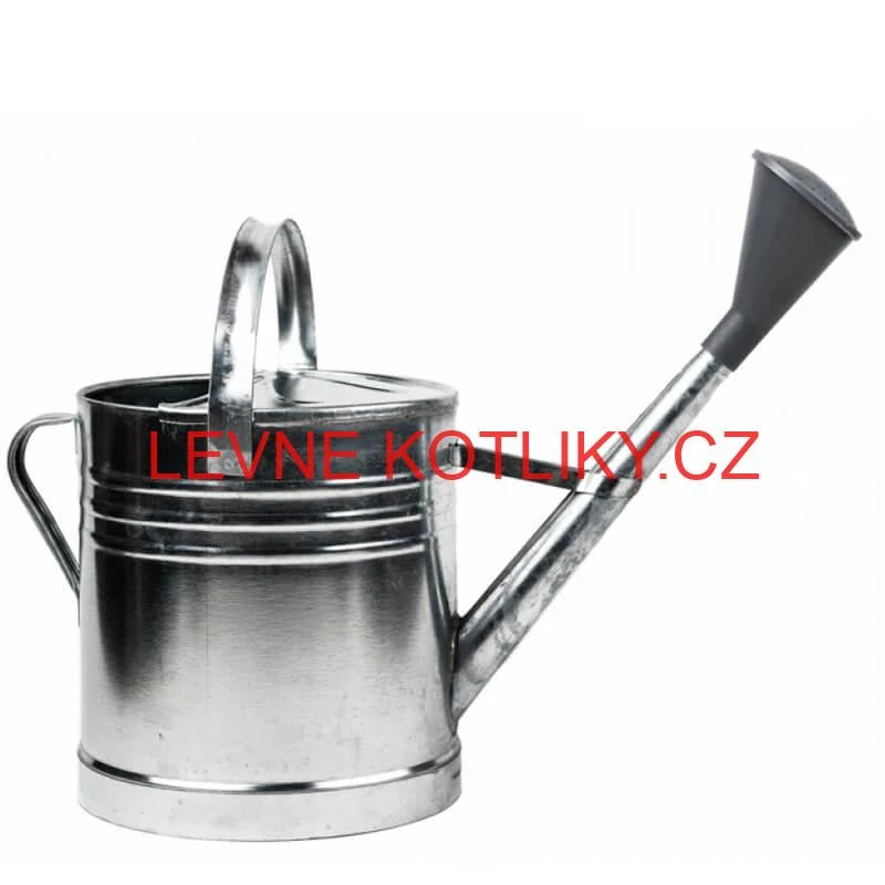 Pozinkovaná konev s růžicí 12 l (plechová)
