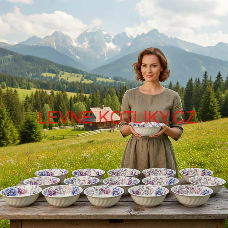 Plastová miska s květinovým vzorem (750 ml) – nyní v sadě 6 kusů!