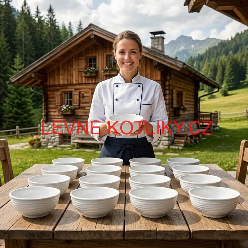 Prémiová bílá miska s kamennou strukturou 750 ml