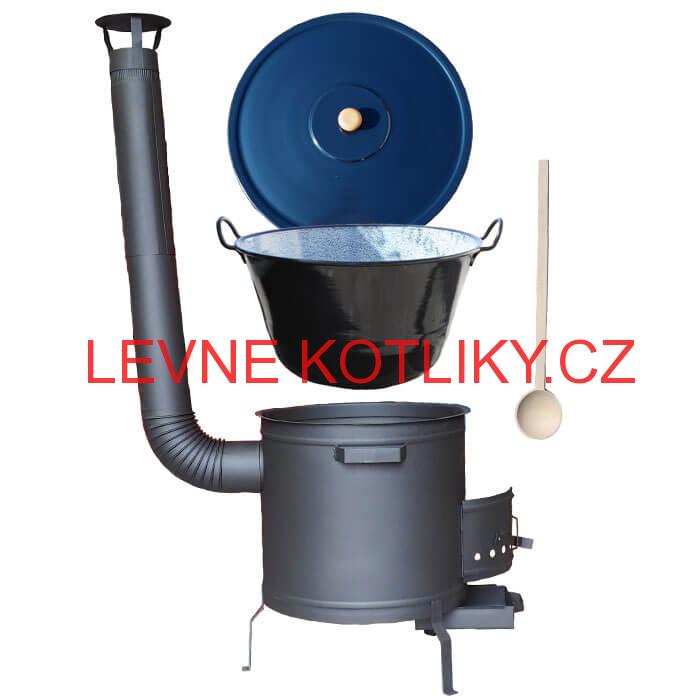 Zabijačkový smaltovaný kotel 50 L + žáruvzdorná kotlina 50 cm PLUS 600