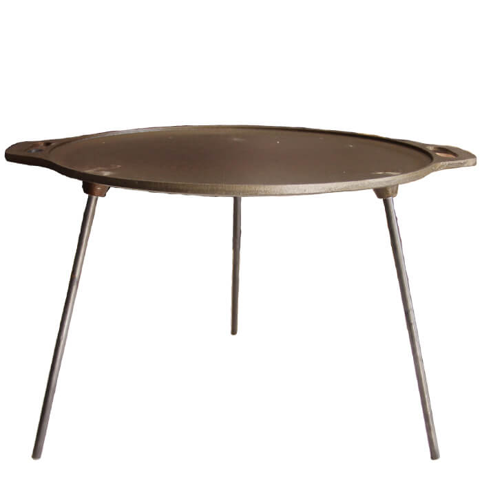 Litinová grilovací pánev s nožičkami 42 cm