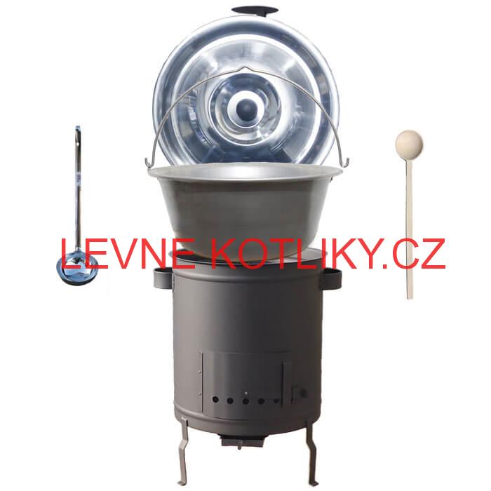 Nerezový kotlík 20 L (1,5 mm) + hrubostěnná (1,5 mm) a žáruvzdorná kotlina 42 PLUS 600
