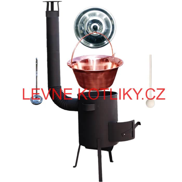 Měděný kotlík 30 L (1,2 mm) + žáruvzdorná kotlina 45 PLUS 600 4 MM