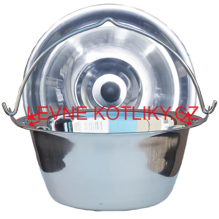 Nerezový kotlík 20 L (0,8 mm) s nýty + poklice