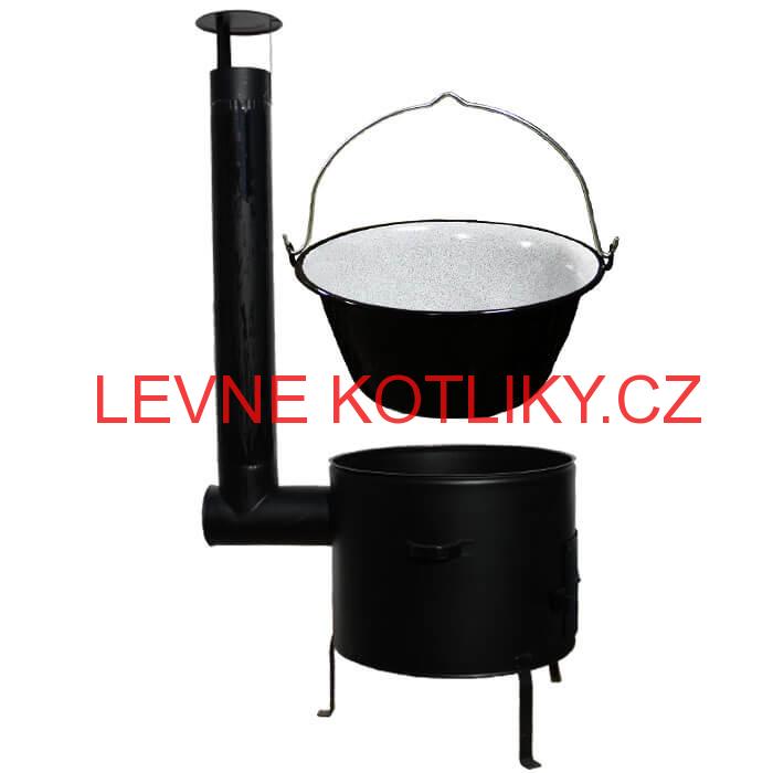 Smaltovaný kotlík 10 L (1,2 mm) + kovová kotlina 31 CLASSIC (KOV) Easy party