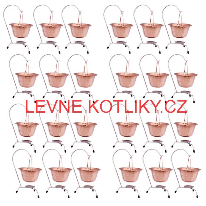Servírovací souprava měděných kotlíků 24 ks