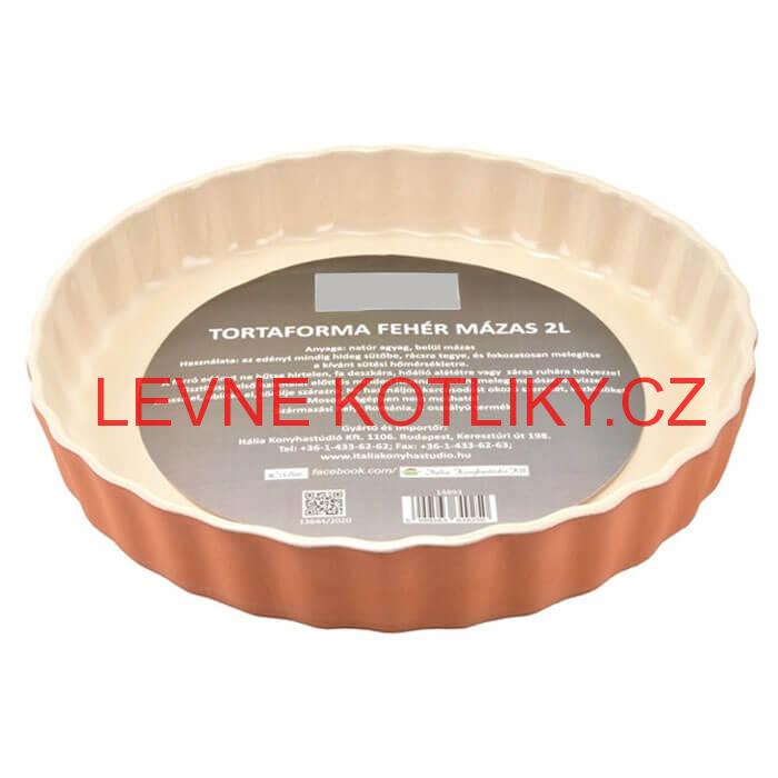 Hliněná forma na dort s glazurou 30 cm