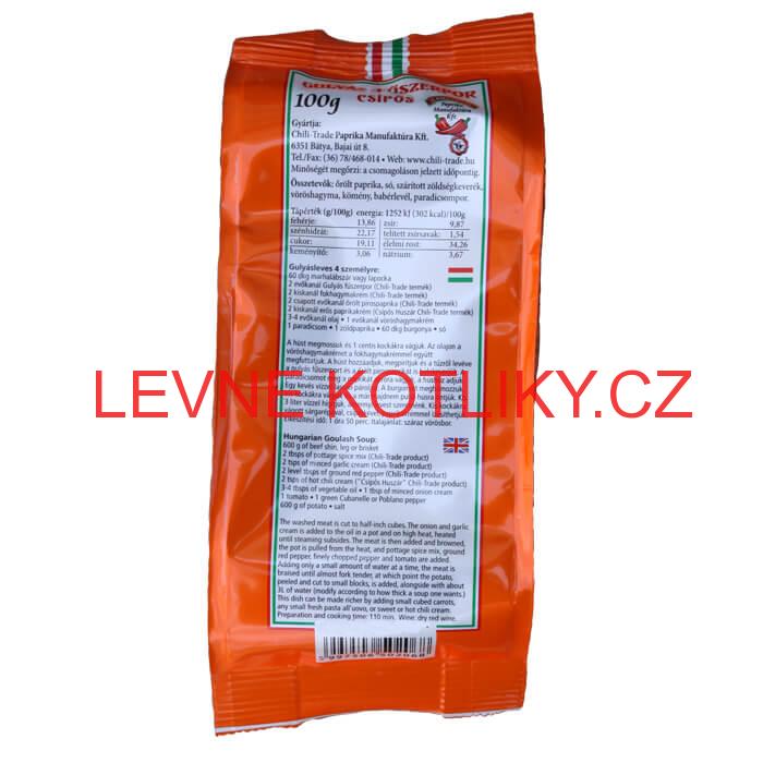 Paprikové koření na guláš - pálivé 100g
