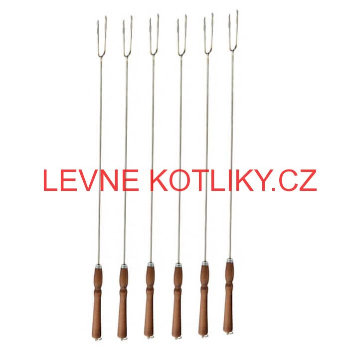 Vidličky na opékání 90 cm, 6 ks NEREZ
