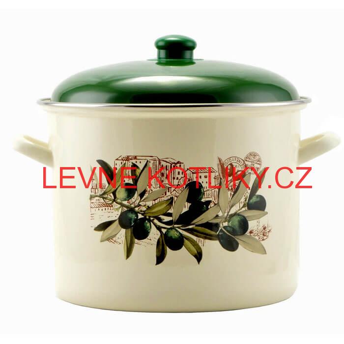Smaltovaný hrnec s poklicí 8,6 L OLIVA