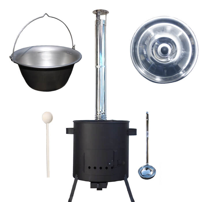 Nerezový kotlík 20 L (1,5 mm) + žáruvzdorná kotlina (1 mm) 42 PLUS 600